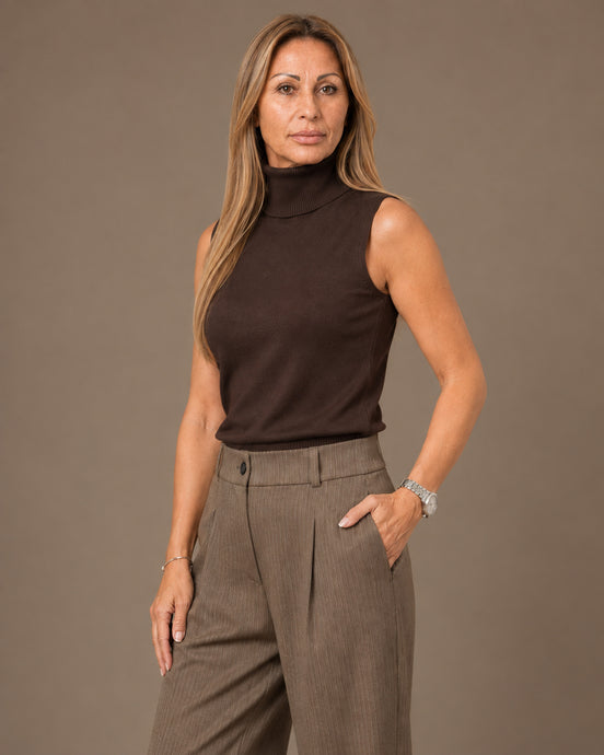 Maryley Abbigliamento Dolcevita basic smanicato 