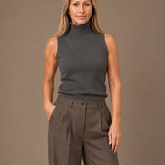 Maryley Abbigliamento Dolcevita basic smanicato 