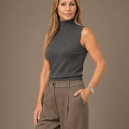Maryley Abbigliamento Dolcevita basic smanicato 