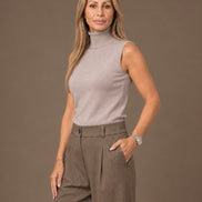 Maryley Abbigliamento Dolcevita basic smanicato 