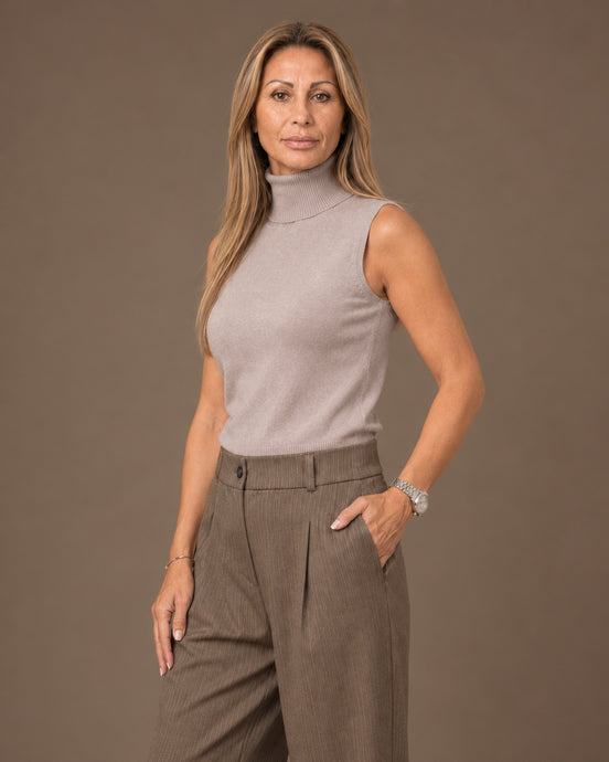 Maryley Abbigliamento Dolcevita basic smanicato 