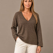 pronto Abbigliamento Maglia con scollo a V e punti luce 