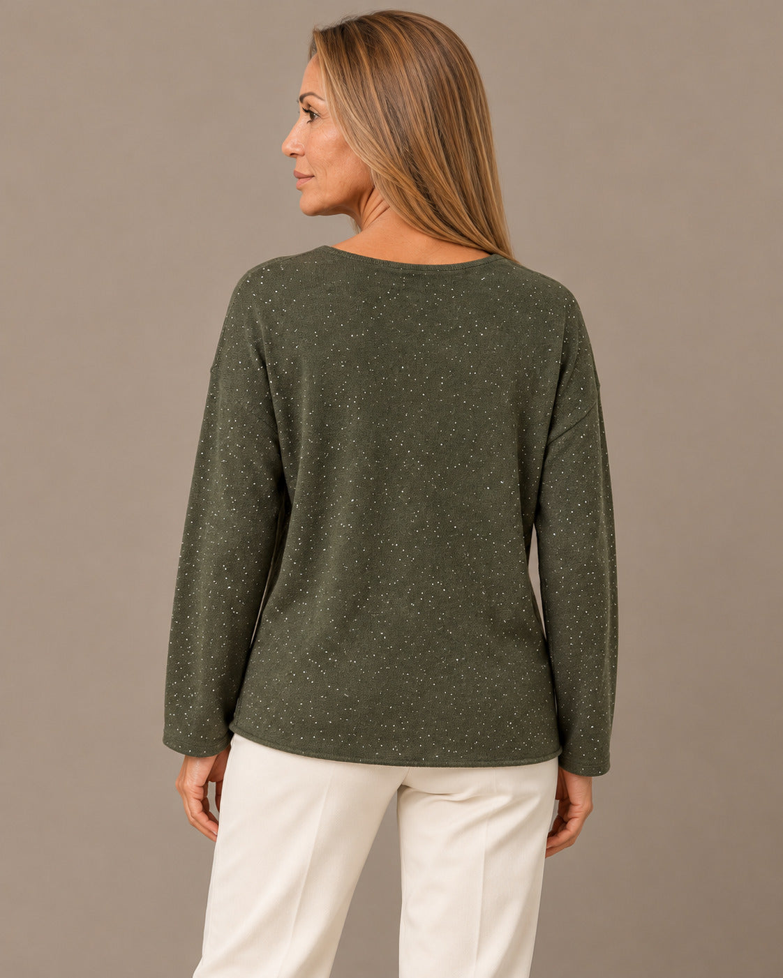 pronto Abbigliamento Maglia con scollo a V e punti luce 