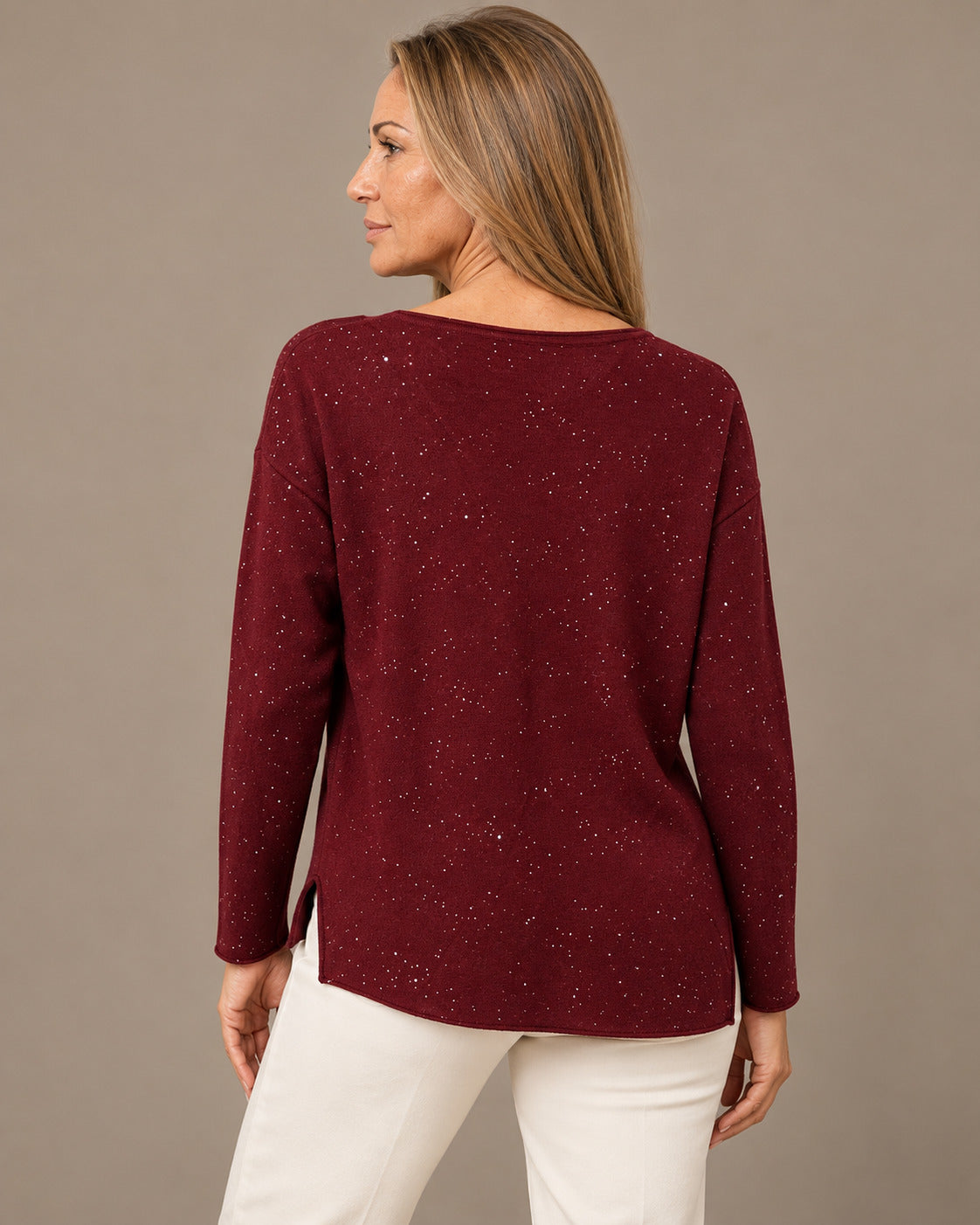 pronto Abbigliamento Maglia luminosa con spacchetti laterali 
