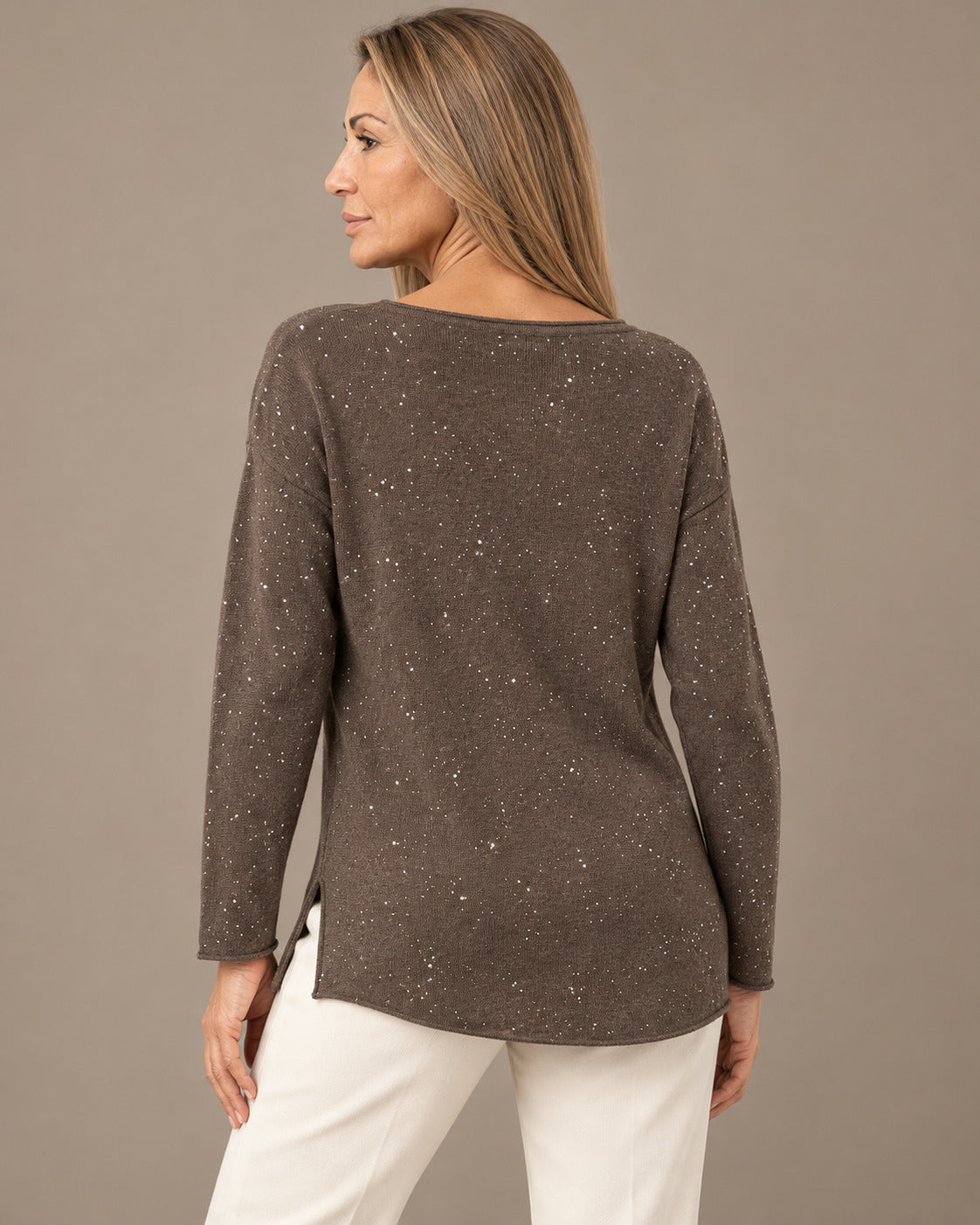 pronto Abbigliamento Maglia luminosa con spacchetti laterali 