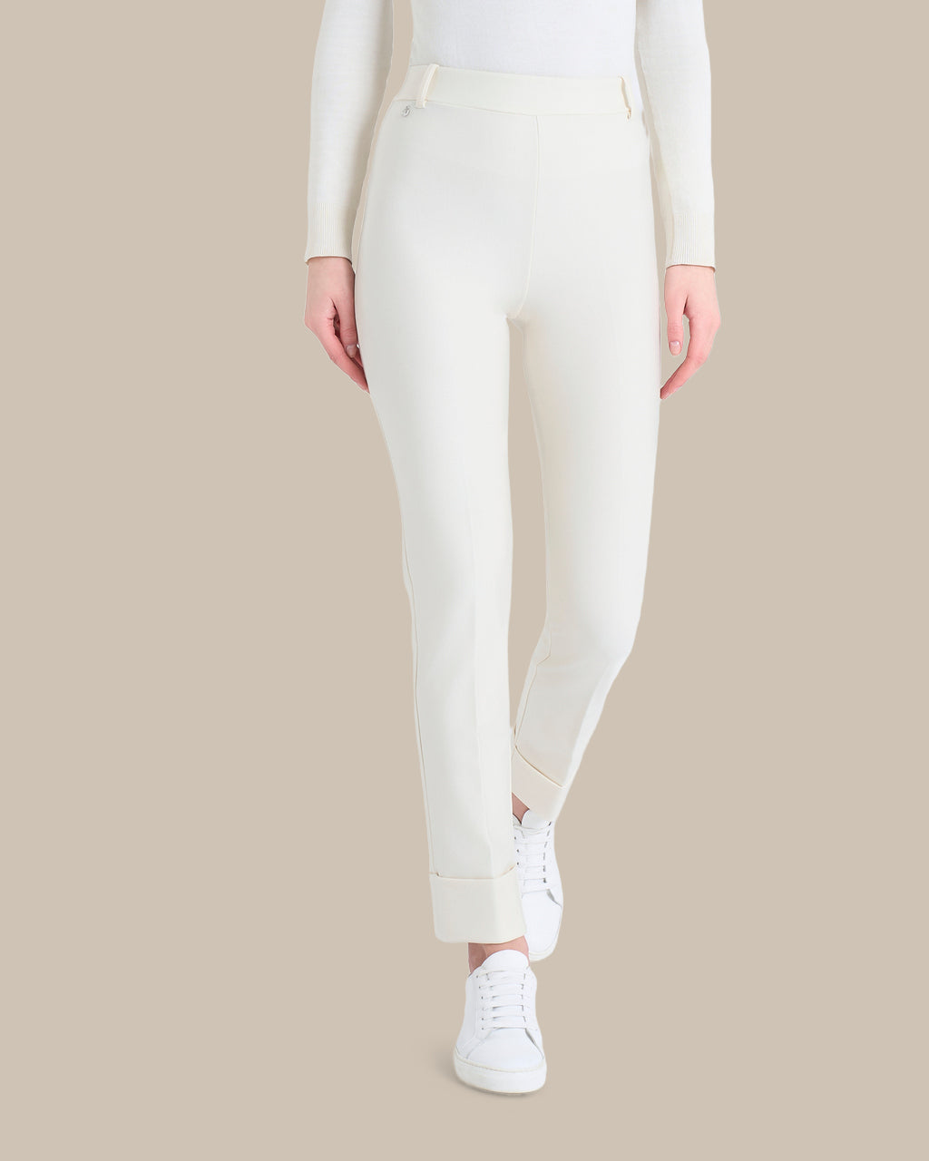 Ragno Abbigliamento Pantaloni slim straight con risvolto 