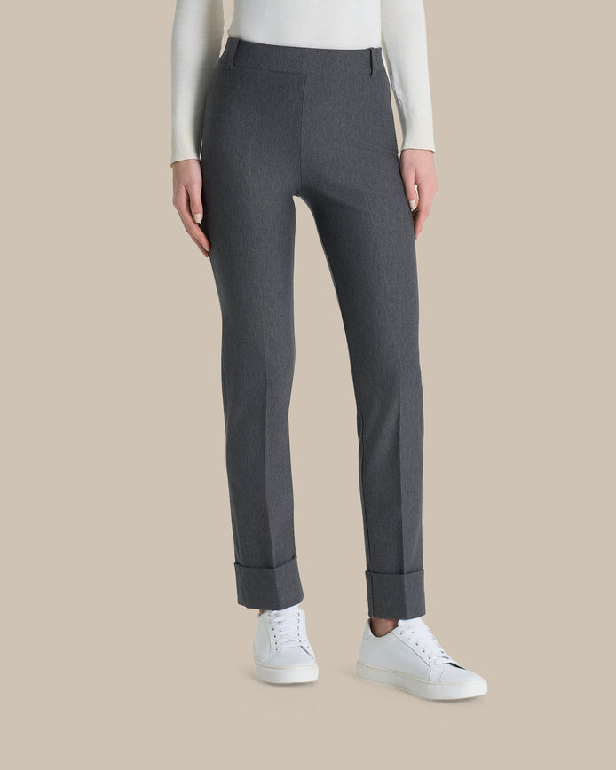 Ragno Abbigliamento Pantaloni slim straight con risvolto 