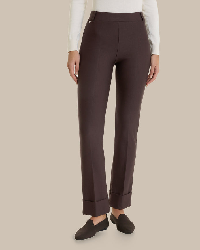 Ragno Abbigliamento Pantaloni slim straight con risvolto 