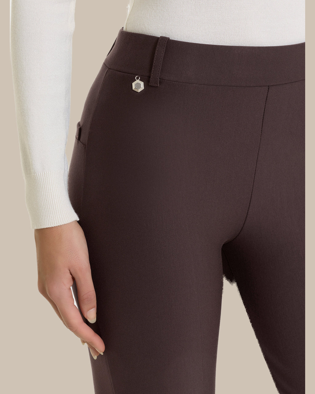Ragno Abbigliamento Pantaloni slim straight con risvolto 