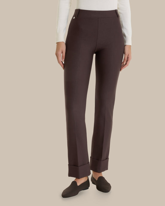 Ragno Abbigliamento Pantaloni slim straight con risvolto 
