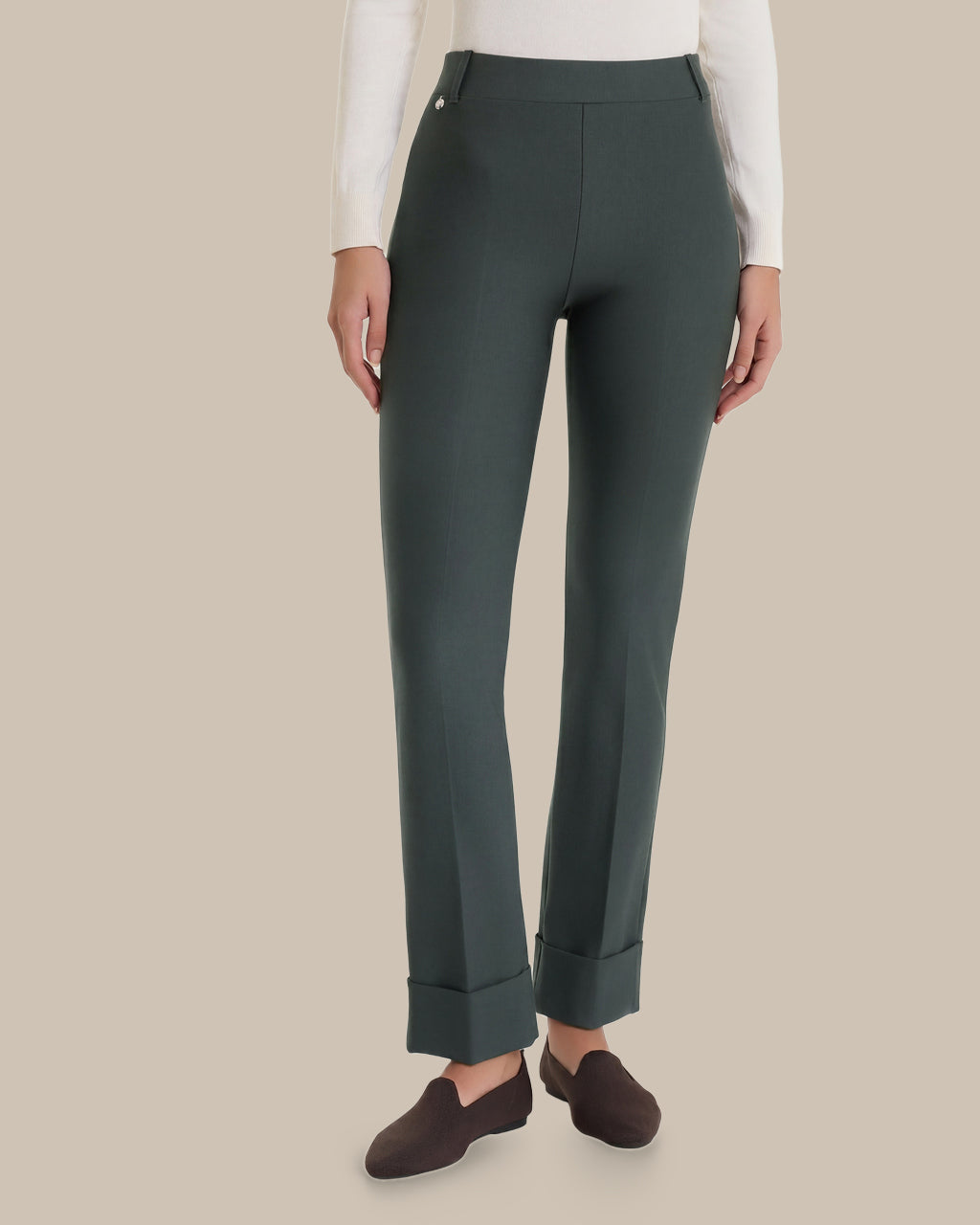 Ragno Abbigliamento Pantaloni slim straight con risvolto 
