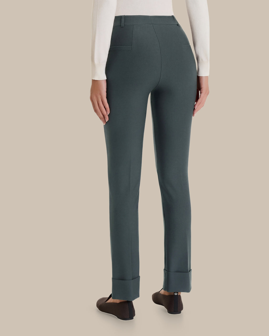 Ragno Abbigliamento Pantaloni slim straight con risvolto 