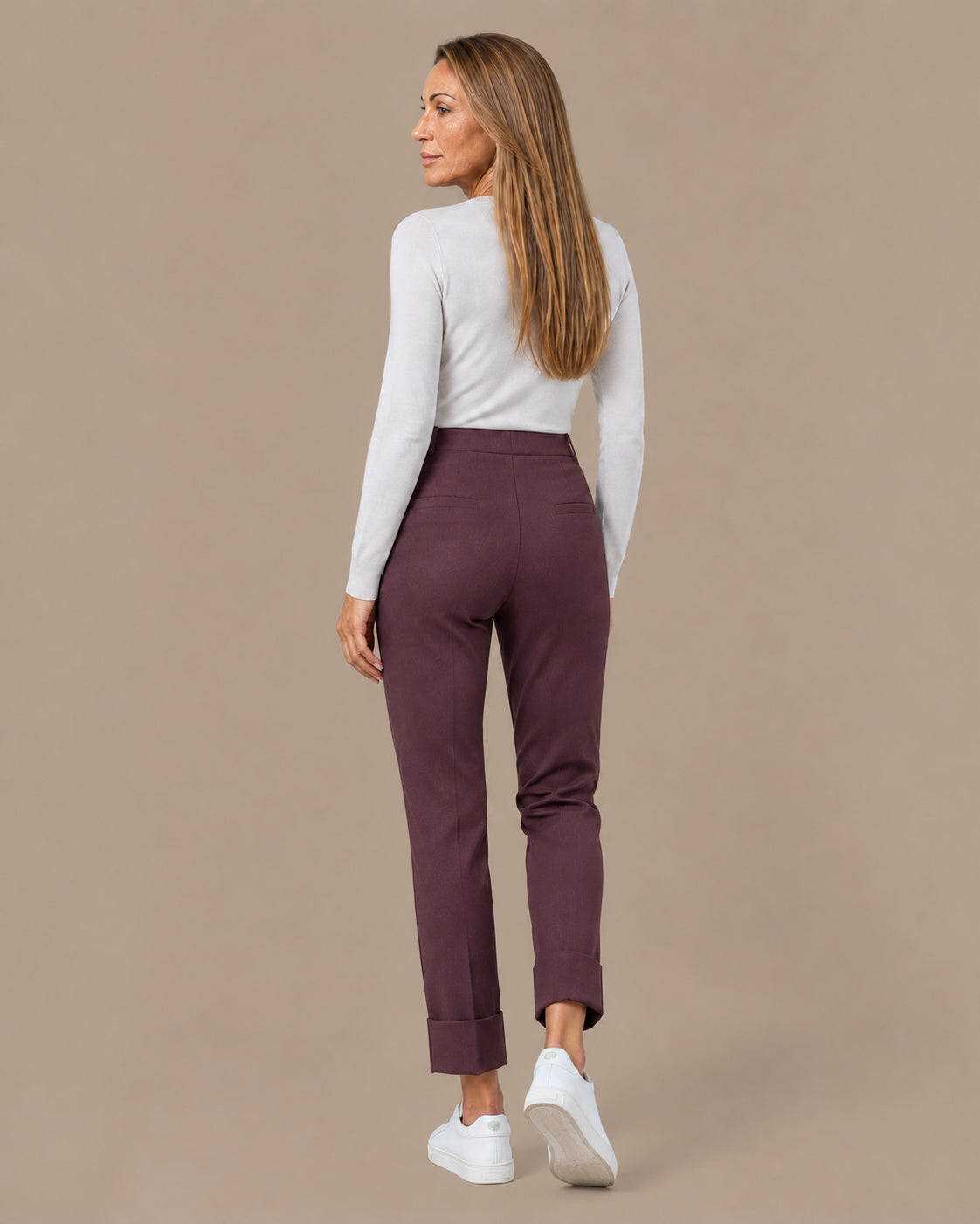 Ragno Abbigliamento Pantaloni slim straight con risvolto 