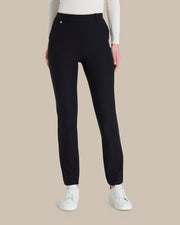 Pantaloni straight in tessuto Compact Ragno Nero