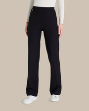 Pantaloni wide in tessuto Compact Ragno Nero