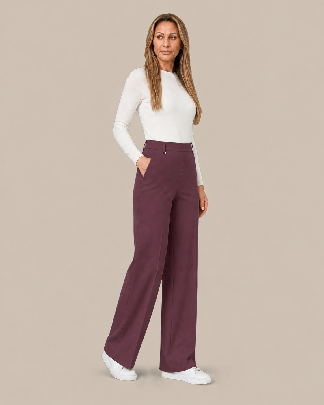 Ragno Abbigliamento Pantaloni wide in tessuto Compact 