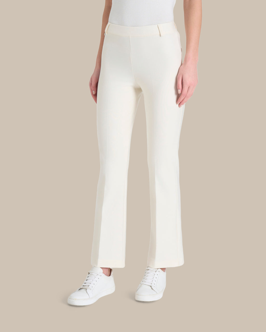 Ragno Abbigliamento Pantaloni cropped flare in tessuto Compact 