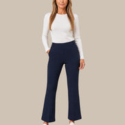 Ragno Abbigliamento Pantaloni cropped flare in tessuto Compact 