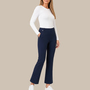 Ragno Abbigliamento Pantaloni cropped flare in tessuto Compact 