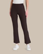 Pantaloni cropped flare in tessuto Compact Ragno Chocolate torte