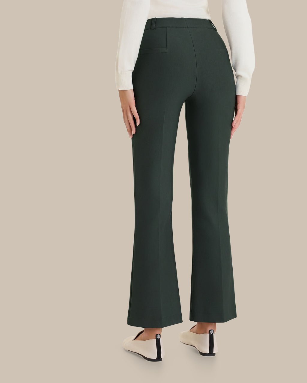 Ragno Abbigliamento Pantaloni cropped flare in tessuto Compact 