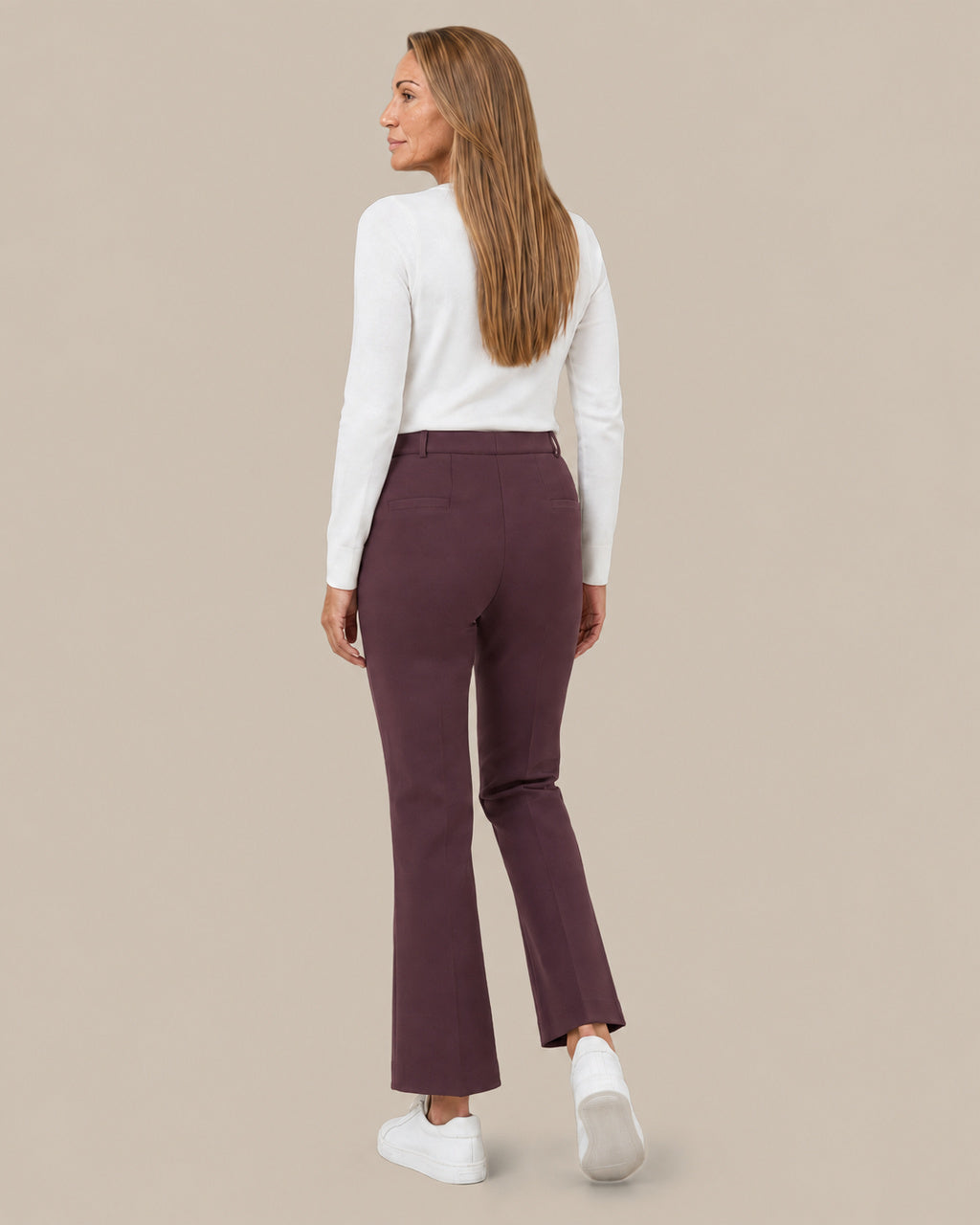 Ragno Abbigliamento Pantaloni cropped flare in tessuto Compact 
