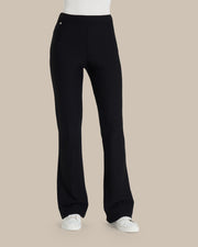 Pantalone flare in tessuto Compact Ragno Nero