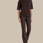Ragno Abbigliamento Pantalone flare in tessuto Compact 