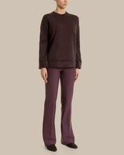 Pantalone flare in tessuto Compact Ragno Huckleberry