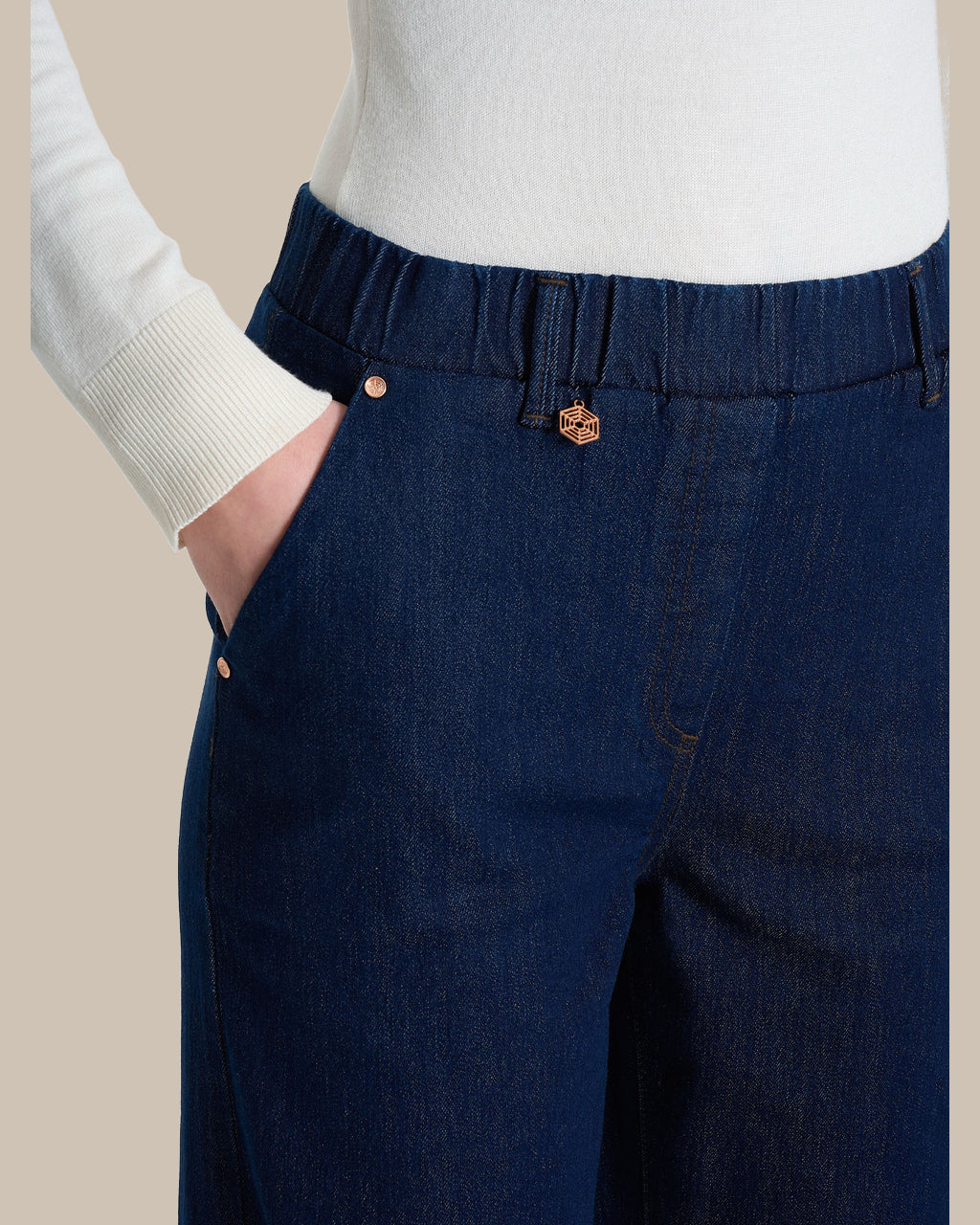 Ragno Abbigliamento Jeans ampi con tasche in 4 Seasons Denim 