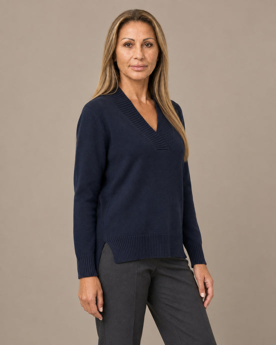 Ragno Abbigliamento Maglia asimmetrica con scollo a V in Super Soft 