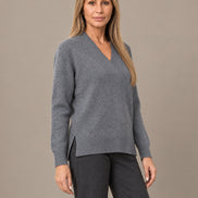Ragno Abbigliamento Maglia asimmetrica con scollo a V in Super Soft 