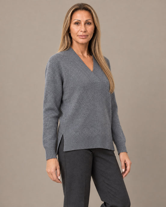 Ragno Abbigliamento Maglia asimmetrica con scollo a V in Super Soft 