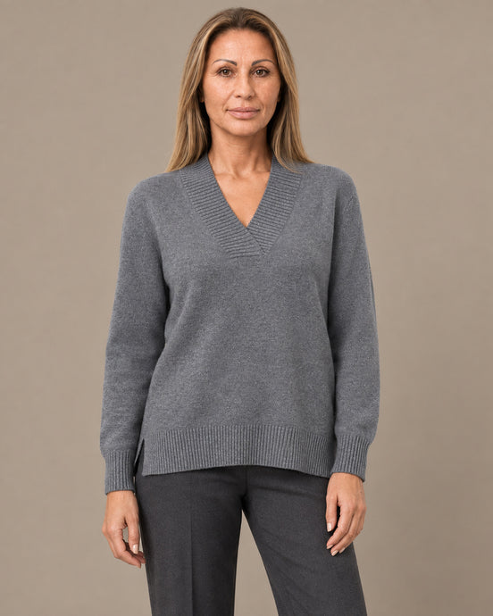 Ragno Abbigliamento Maglia asimmetrica con scollo a V in Super Soft 