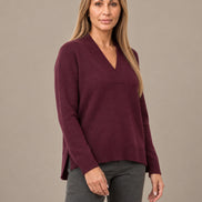 Ragno Abbigliamento Maglia asimmetrica con scollo a V in Super Soft 