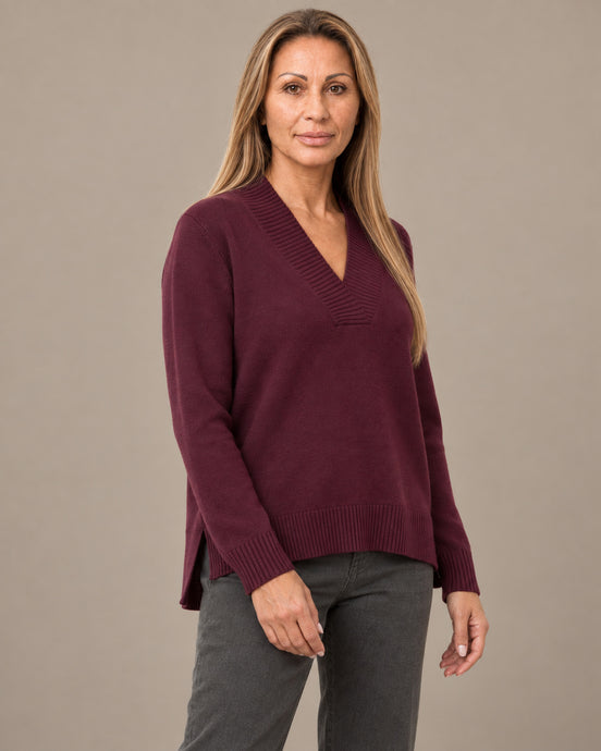 Ragno Abbigliamento Maglia asimmetrica con scollo a V in Super Soft 