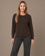 Maglia girocollo in Super Soft Ragno Chocolate torte