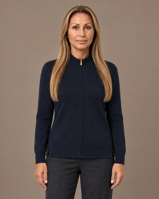 Ragno Abbigliamento Cardigan con zip e collo alto in Super Soft 