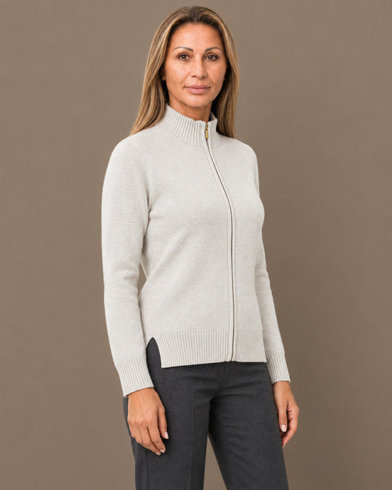 Ragno Abbigliamento Cardigan con zip e collo alto in Super Soft 