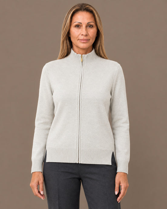 Ragno Abbigliamento Cardigan con zip e collo alto in Super Soft 