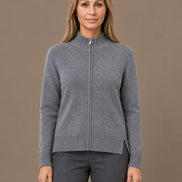 Ragno Abbigliamento Cardigan con zip e collo alto in Super Soft 