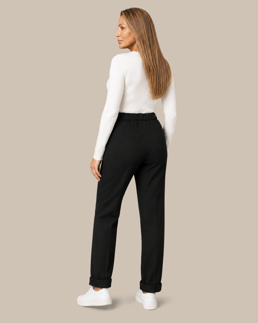 Ragno Abbigliamento Pantaloni dritti con tasche in Flannel Twill 