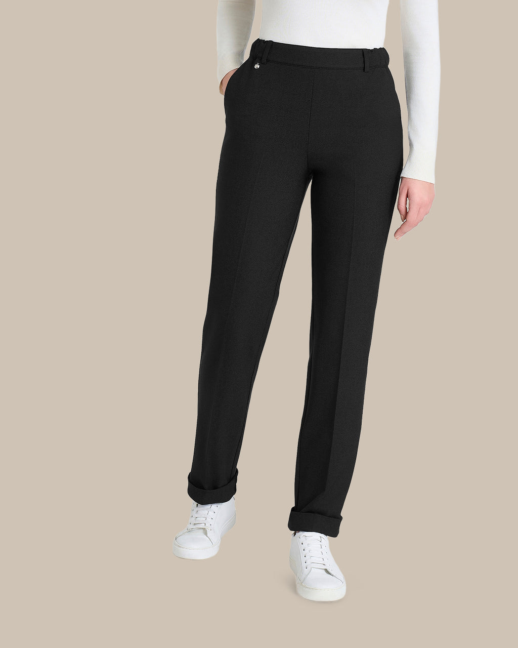 Ragno Abbigliamento Pantaloni dritti con tasche in Flannel Twill 