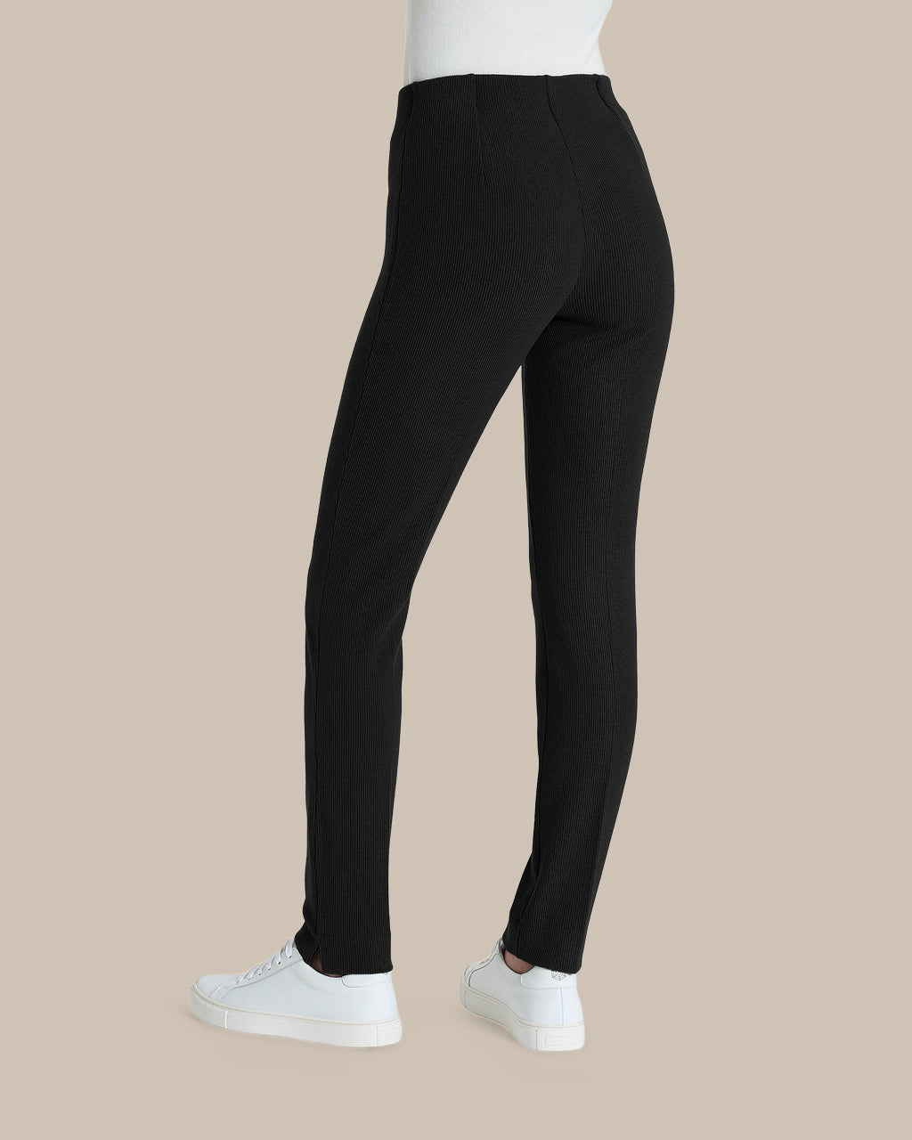 Ragno Abbigliamento Pantalone cigarette in maglia con spacchi 