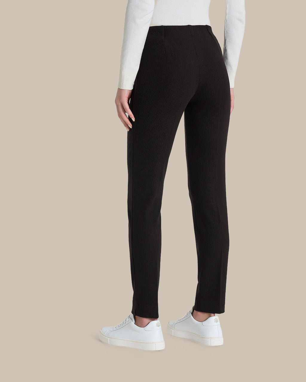 Ragno Abbigliamento Pantalone cigarette in maglia con spacchi 