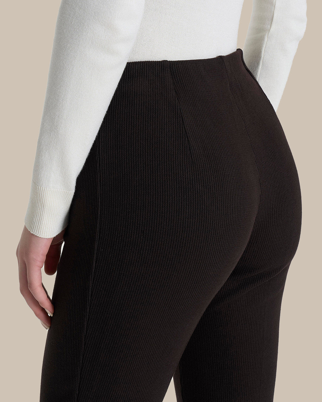 Ragno Abbigliamento Pantalone cigarette in maglia con spacchi 