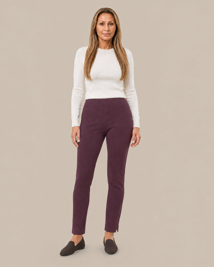 Ragno Abbigliamento Pantalone cigarette in maglia con spacchi 