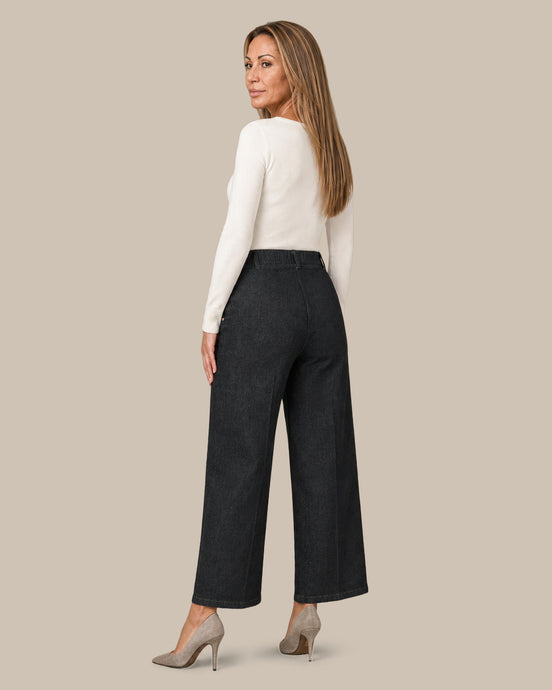 Ragno Abbigliamento Pantaloni cropped wide con tasche 