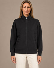 Giacchina con zip in Scuba Ragno Nero