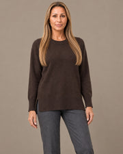 Maglia girocollo in NaturalSoft Ragno Chocolate torte
